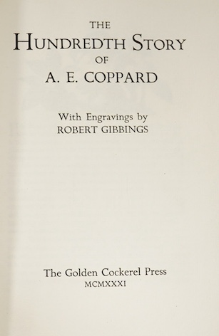 Coppard, A.E. - Count Stefan ... Limited Edition (of 600 numbered copies). frontis. and text illus. (by Robert Gibbings); original cloth backed marbled / patterned boards, gilt lettered spine, d/wrapper. Golden Cockerel